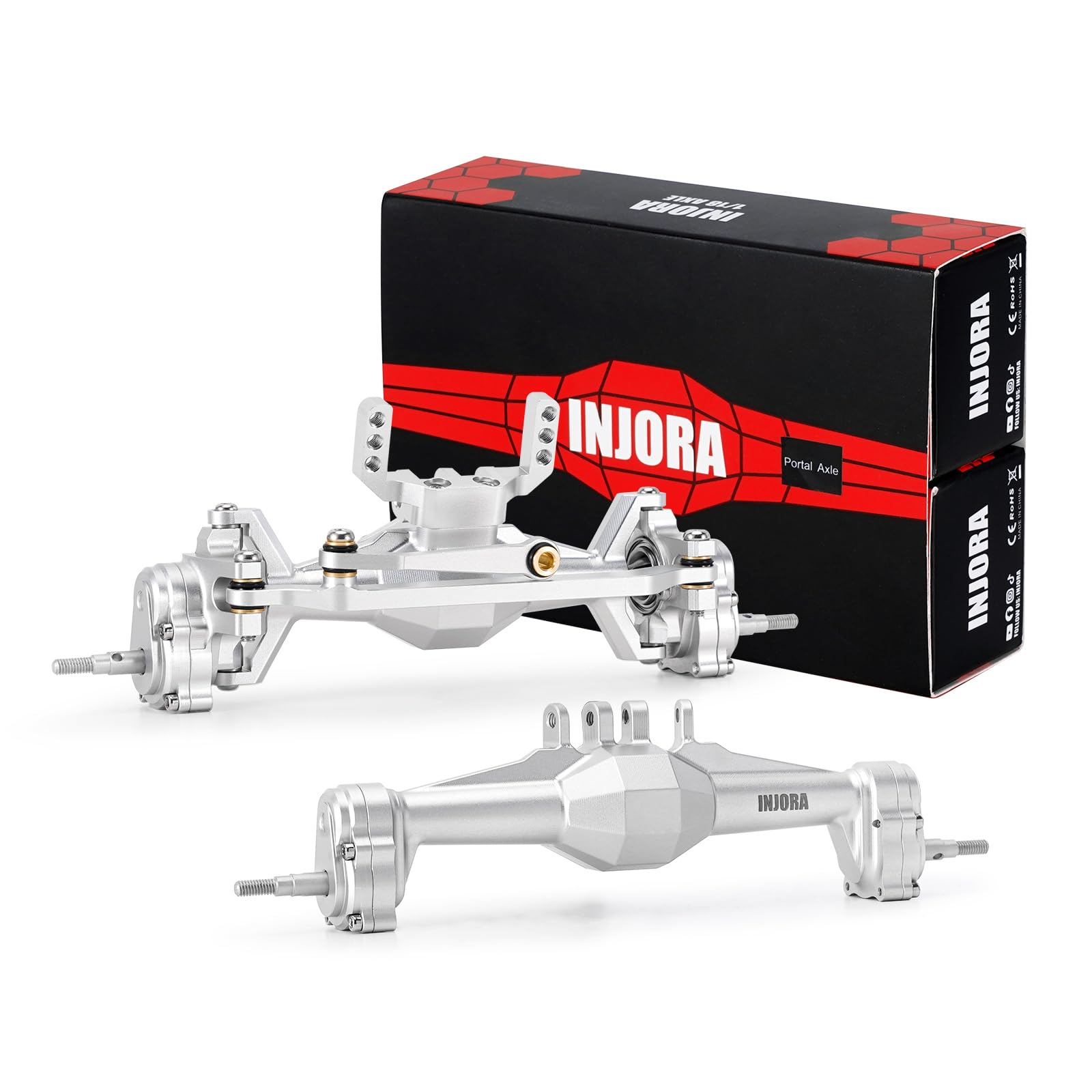 INJORA +5mm Diamond Portal Axles with Lay Down