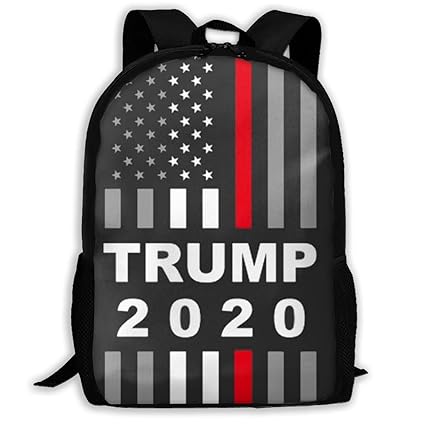 Amazoncom Trump 2020 Usa Thin Red Line Flag School Bag #womens #travel #backpack #2020