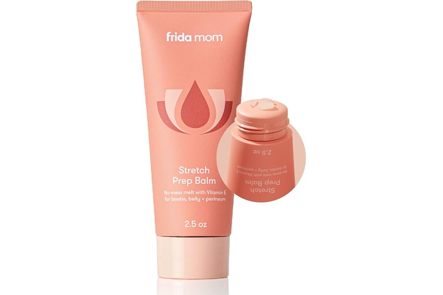 Frida Mom Stretch Mark Cream, Moisturizing Lotion for Stretch Marks and Perineal Massges with Vitamin E, 2.5oz