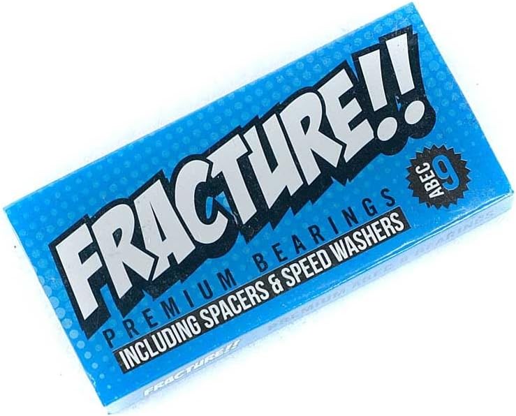 Fracture Skateboards Premium Skateboard Bearings Abec 9 Blue