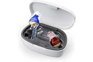 Hearing Aids for Seniors&Adults SIAIME OTC Rechargeable Design ITE Not Hearing Amplifiers with Intelligent Noise Reduction Volume Control Comfort Invisible Portable Charging Case for Hearing Loss