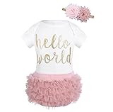 YiZYiF 3PCS Newborn Baby Girl's Hello World