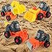 Liberty Imports Kids Take Apart Toys - 4-in-1 Build Your Own Toy Vehicle Construction Playset - Realistic Sounds and Lights with Tools and Power Drill (Construction)