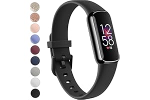 Vanjua Band Compatible with Fitbit Luxe Bands Women Men, Soft Silicone Adjustable Waterproof Sport Replacement Wristbands Strap for Fitbit Luxe Fitness Tracker