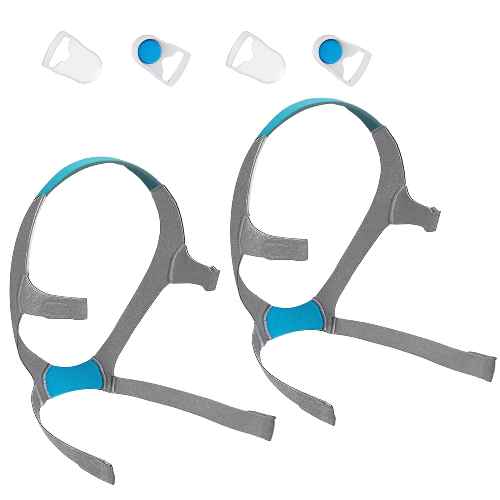 Photo 1 of Airfit F20 Headgear Medium with Clips, 2-Pack Replacement CPAP Mask Headgear Straps with Clips CPAP Supplies for Airfit/AirTouch F20 (Without Mask)