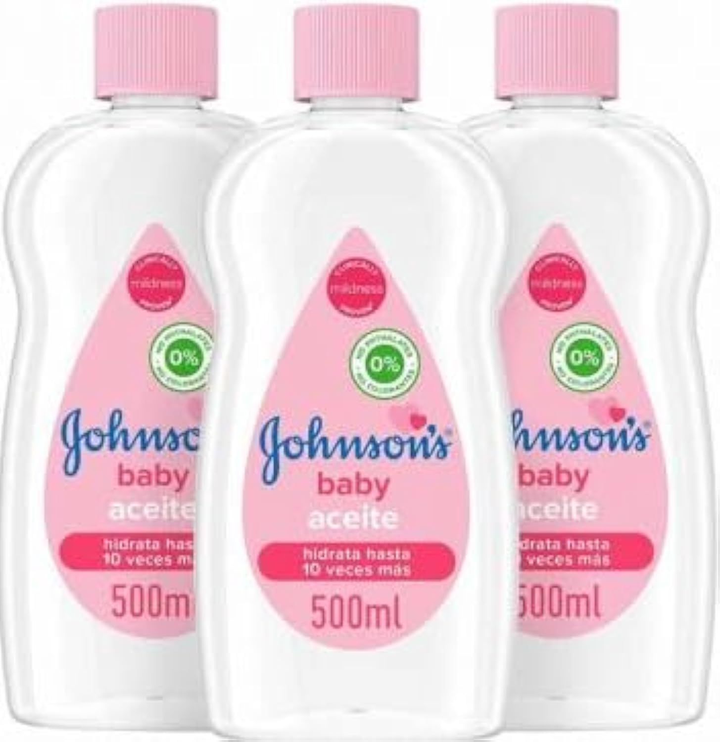 3X Johnson's Baby Oil 500ml (1500ml Total)