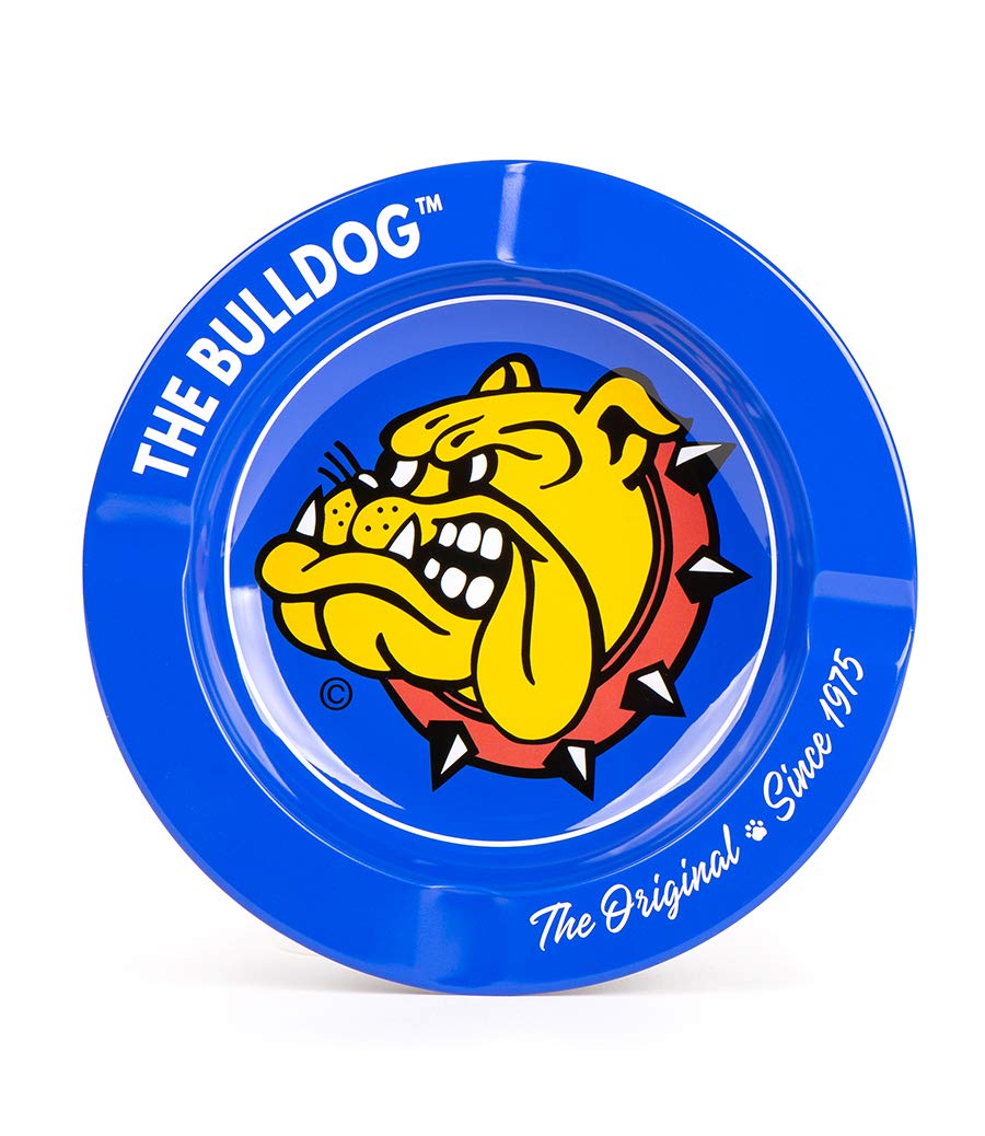 The Bulldog Amsterdam Blue Metal Ashtray - Ash Tray for Smoking - Bar Accessories