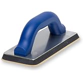 MARSHALLTOWN Tile Grout Float, 9 x 4 Inch, Assembled in USA, Flooring Tool | 9 x 4 Inch Gum Rubber Grout Float Pad on Aluminum Backing, Plastic Handle, Beveled Edges for Ceramic and Stone Tile, 43