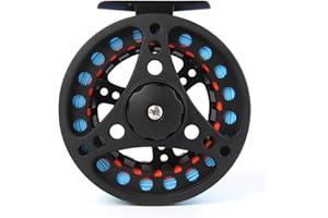 ANGLER DREAM (1/2WT 3/4WT 5/6WT 7/8WT) Fly Reel with Line Combo Aluminum Alloy Large Arbor Fly Fishing Reels Weight Forward Fly Line with Braided Backing Taper Leader Pre-Tied