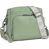 POIUGOYA Crossbody Purses for Women Trendy,Vegan Leather Medium Crossbody Bag,Women's Crossbody Travel Purse Built in Wallet