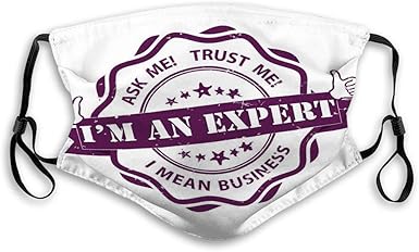 Outdoor Sport Half Cover Anti Pollution Cover I M Expert Trust Me Ask Me Grunge Indigo Label Print Colors Used Elements Protective Cover At Amazon Women S Clothing Store