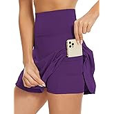Century Star High Waisted Tennis Skirts for Women with Pockets and Shorts Womens Mini Athletic Golf Sports Running Skort