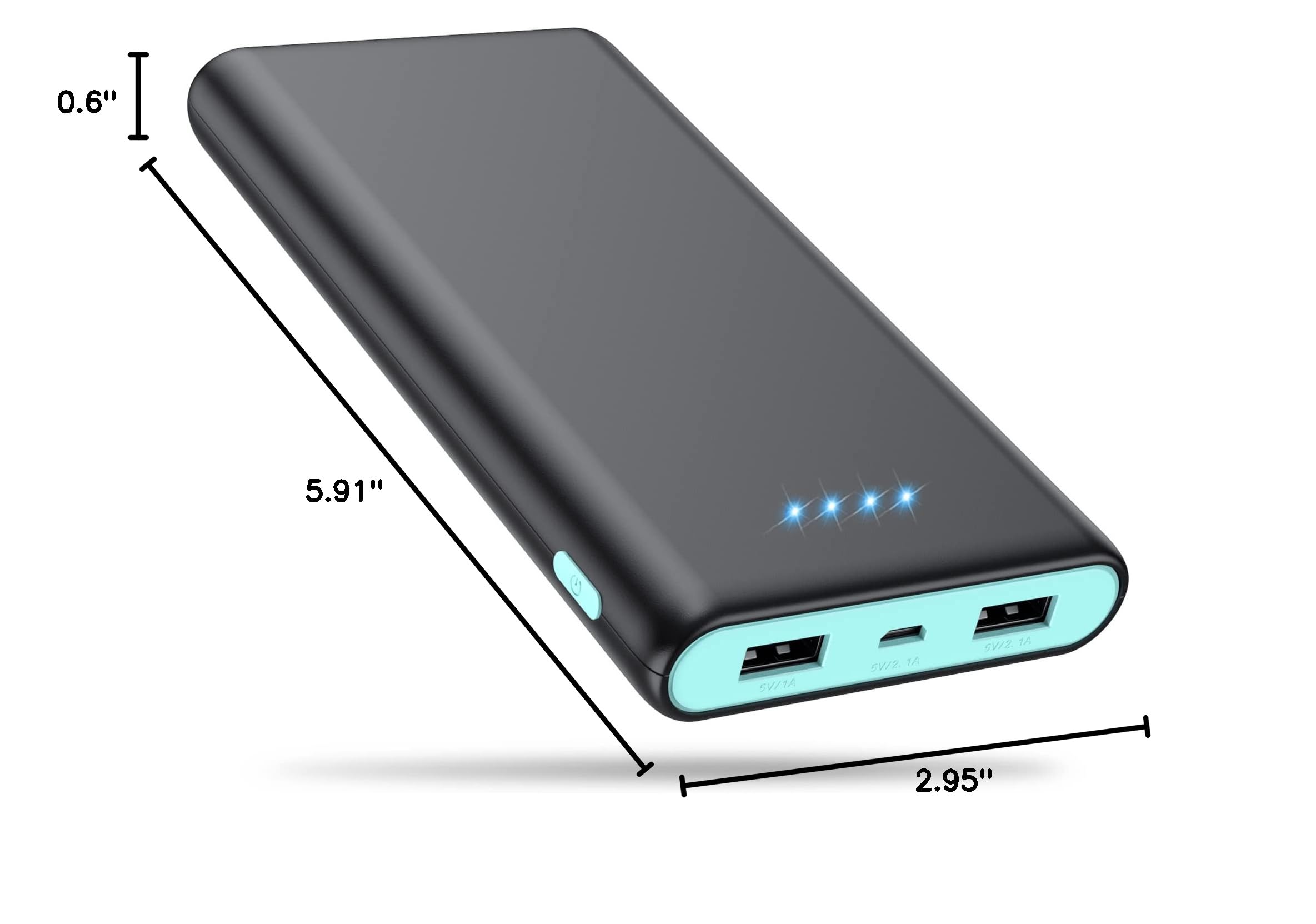 Portable Charger Power Bank 25,800mAh,5V/3A USB C in&Out Fast Phone Charging with Intelligent Smart IC,3 USB Port External Cell Phone Battery Pack Compatible with iPhone 16 15 14,GalaxyAndroid-Green