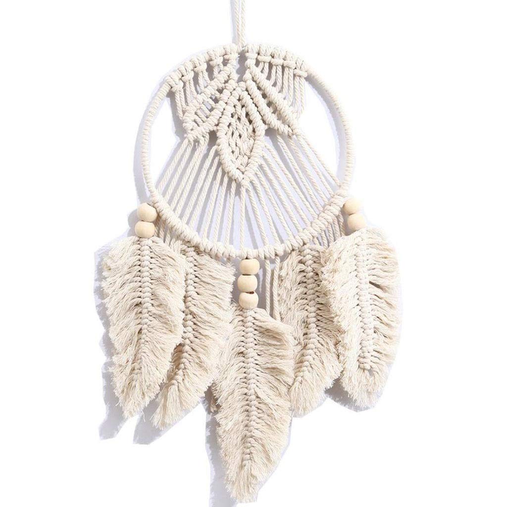 PDGJG Handmade Woven Dream Catcher Wall Hanging Macrame Home Ornament Gift for Apartment Bedroom Living Room Decor