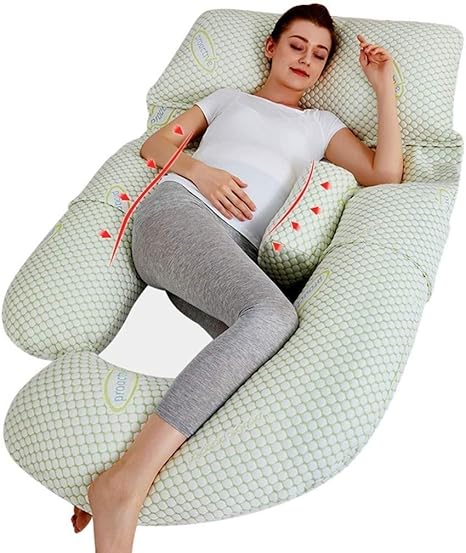 Amazon Lcxligang 全身妊婦用枕 U型マタニティピロー 背中の痛みや妊婦用 ボディピローカバー 抱き枕 オンライン通販