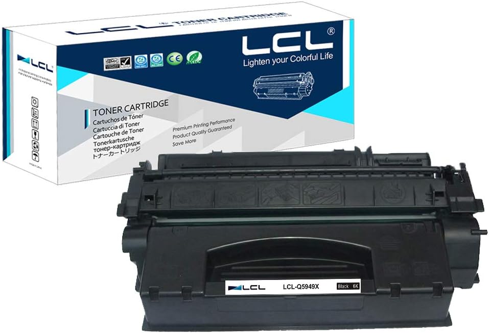 LCL Compatible Toner Cartridge 49X Q5949X CRG-708 6000PAGES (1 Black) Replacement for HP LaserJet 1320 1320N 1320TN 3390MFP 3392MFP 1320nw 1320t 3390 3392