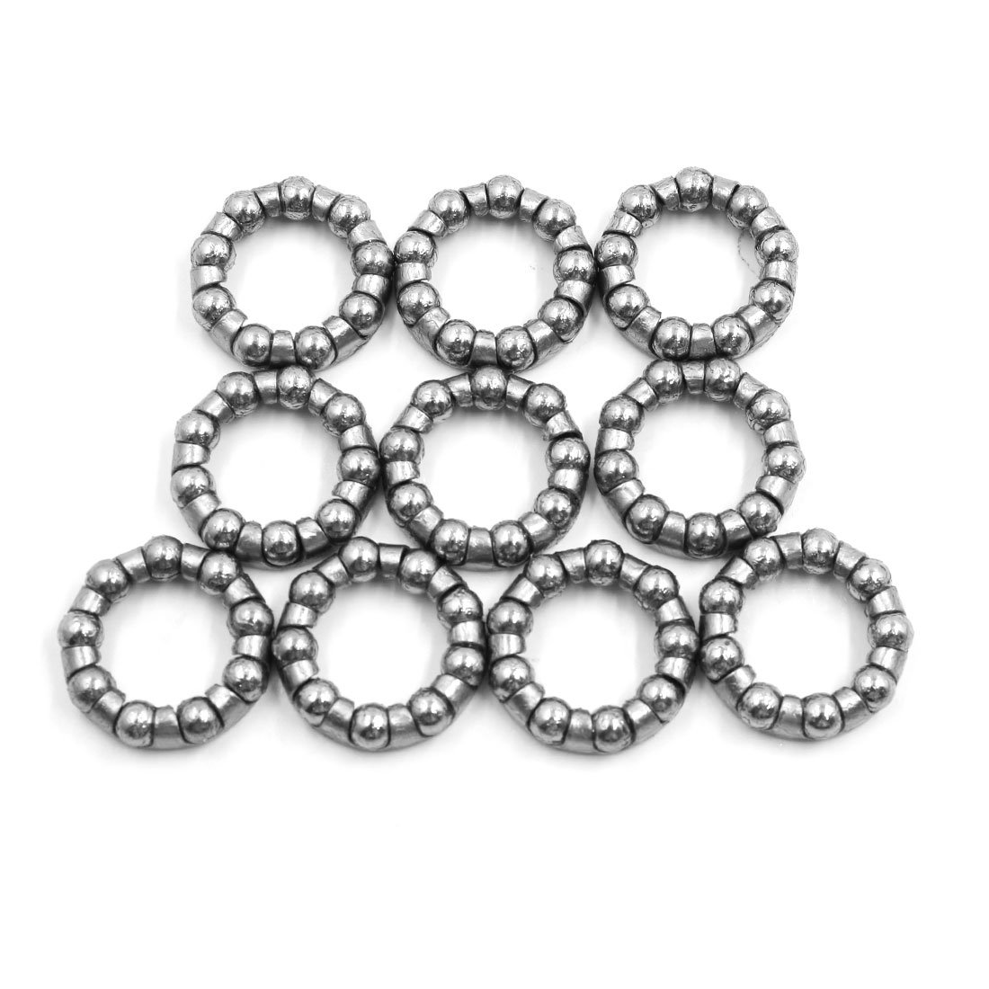 sourcing map 10pcs Steel 20mm Inner Dia 9 Ball Bike Axle Wheel Ball Bearing Cage