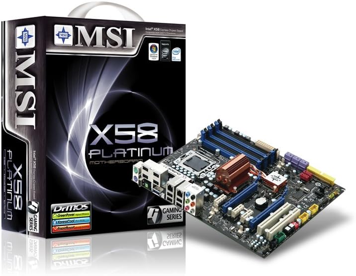 MSI X58 Platinum SLI ATX Motherboard Socket B LGA 1366 Intel Core i7 DDR3 24GB