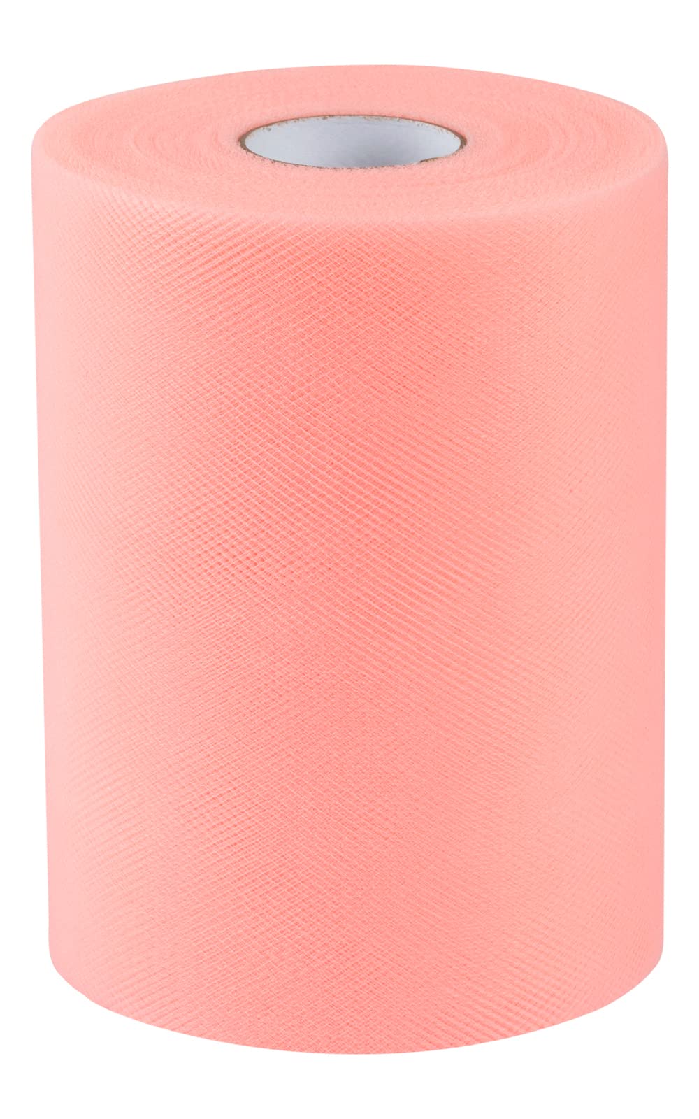 Joycrosso Tulle Fabric Rolls 15cm x 91M (100 Yds) Organza Tulle Polyester Netting Spool for Wedding Decorations Gift Baby Shower Crafts DIY Tutu Skirt-Soft & Drape (Lt. Pink)
