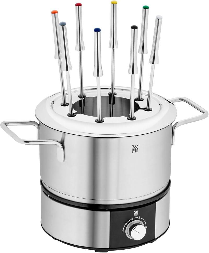 WMF CE Lono Fondue Set Silver Stainless Steel Modern Electric