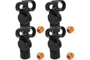 YARNOW 4pcs Mic Clip for Mic Stand Microphone Adapter Table Clamp for Table Black