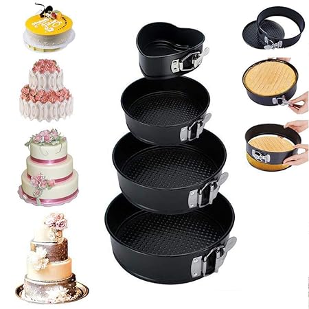 EENTEN Set de 4 moldes para Pasteles, 7 Inch, 9 Inch, 10 Inch ...