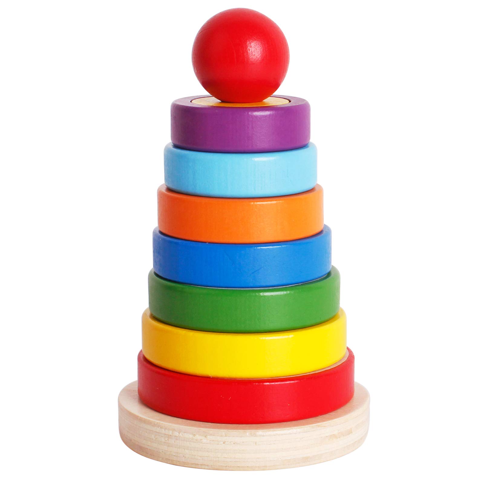 Buy UMTOY Wooden Toys Rainbow Tower Sorting Stacking Rings Building