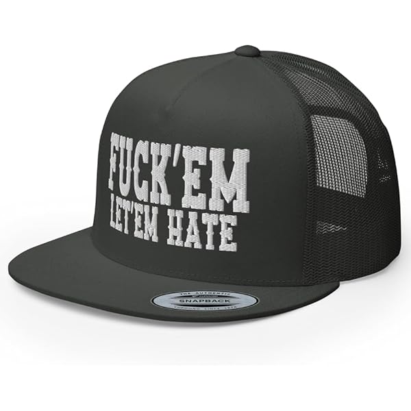 RIVEMUG NG Fuck'Em Let'em Hate Embroidered Curved Bill Trucker Hat
