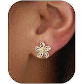 PRTGL Cubic Zirconia Earrings - 14K Gold/Whte gold/Rose Gold Plated Cubic Zirconia CZ Diamond Wedding Earrings for Women Bridal Bridesmaid