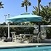 PURPLE LEAF 10ft Patio Umbrella Outdoor Square Umbrella Large Cantilever Umbrella Windproof Offset Heavy Duty Sun for Garden Deck Pool Patio, Turquoise Blue