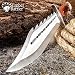 Timber Rattler Sinful Spiked Bowie Knife with Nylon Sheath - Spiked Back Blade, Ergonomic Hardwood Handle - 15" Length