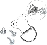 nuoshen 25pcs Heavy Duty Picture Frame Hanging Rings with Screws D-Ring view 2