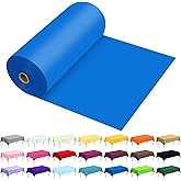 JHDZDHY 54 Inch X 300 Feet Plastic Table Cover Roll Premium Disposable Plastic Tablecloth for All Type/Shape Tables | Picnic, Party, Banquet, Birthdays, Weddings (Blue, 54 Inch X 300 Feet)