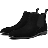 Men's Chelsea Boots, Faux Suede Slip-On Ankle Boots for Men Casual Business Formal Wear