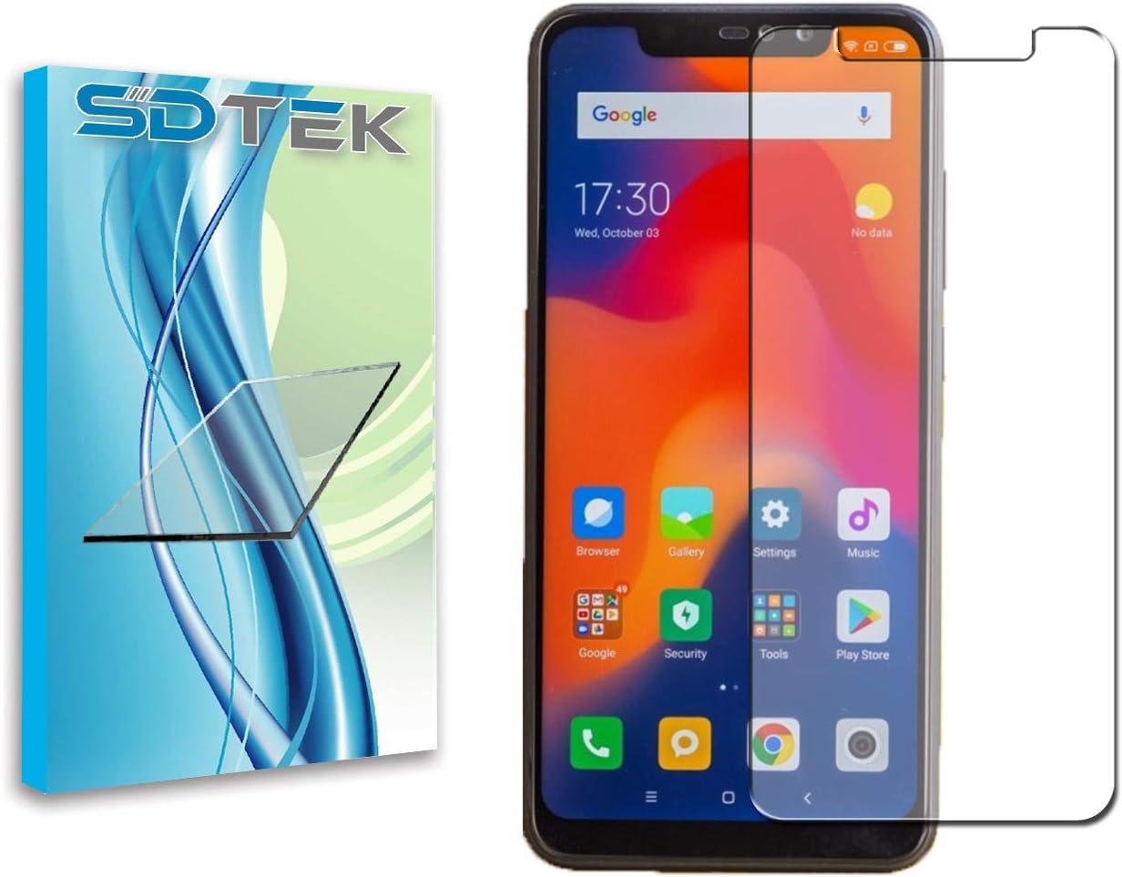 SDTEK Screen Protector Compatible with Xiaomi Redmi Note 6 Pro Tempered Glass Premium Screen Guard