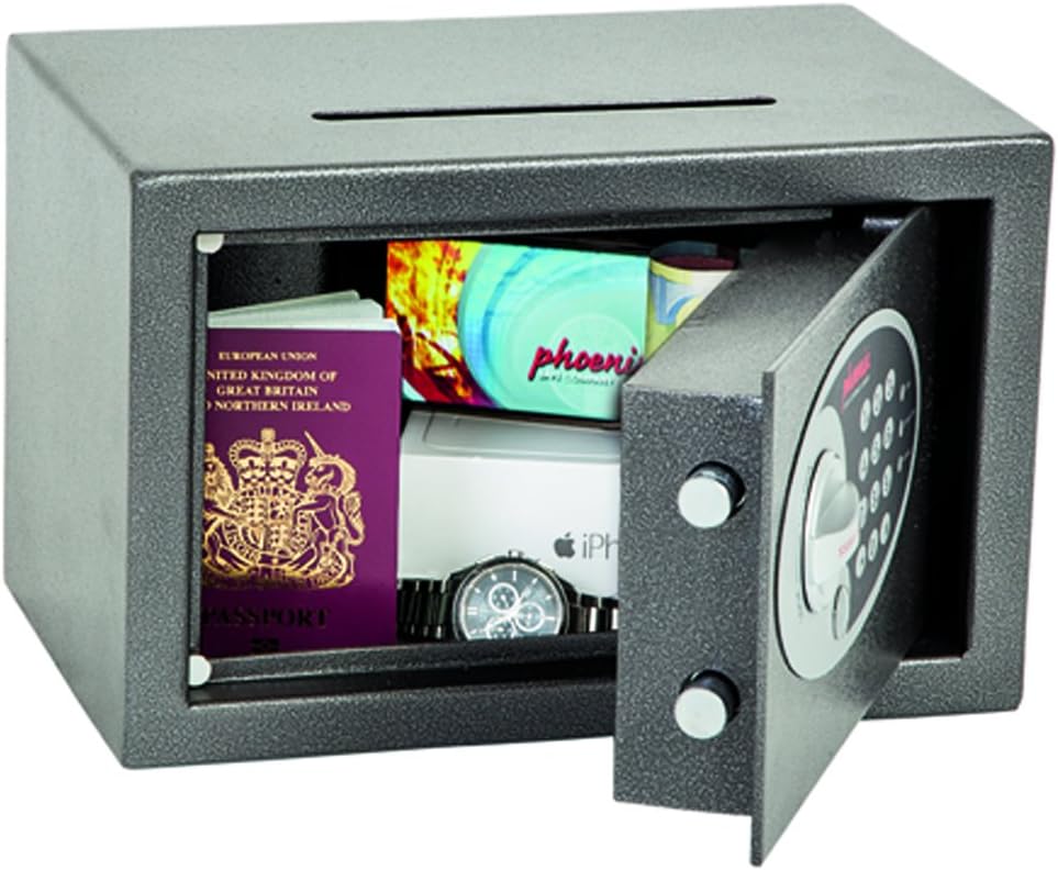 Phoenix Safe Company SS0801ED Size 1 Vela Deposit Home/Office Security Safe with Electronic Lock, Metallic Graphite, X-Small - Image 4