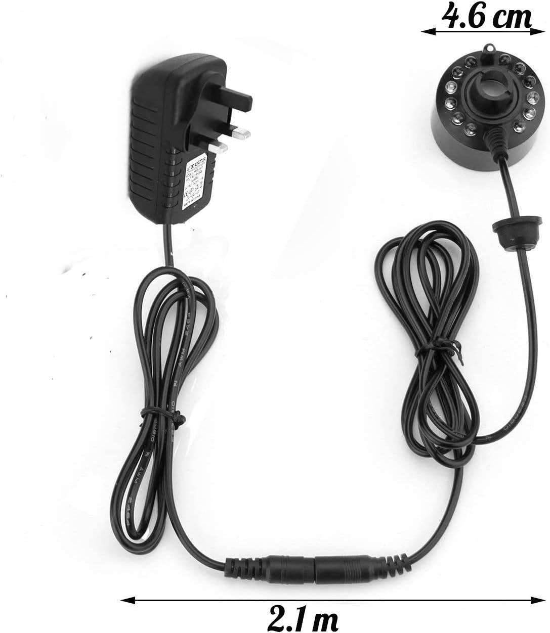 AGPtek Color Changing 12 LED Mist Maker Fogger Water Fountain Pond Fog Atomizer Air Humidifier : Single Room Humidifiers : Garden & Outdoor