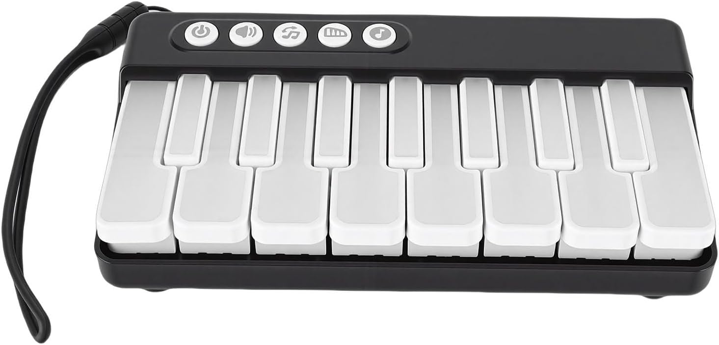 OPPWONG Baby Piano Toy with Color Changing Lights, Portable Light Up Keyboard for Kids, 3 Sound Effects Musical Learning Gift with Safe Rounded Corners