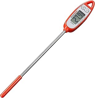 Bonsenkitchen Digital Fleischthermometer Kochthermometer Küchenthermometer Haushaltsthermometer zum Kochen von Lebensmittel, 24.5cm Lange Sonde,Rot ST8730R