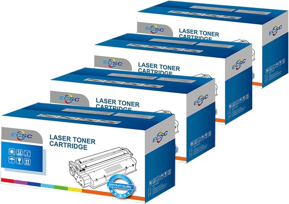 ECSCCompatible Toner Cartridge Replacement for HP Colour LaserJet Pro M254dw M254nw MFP M280nw MFP M281fdn MFP M281fdw CF540X CF541X CF542X CF543X 203a 203x (BK/C/Y/M, 4-Pack)