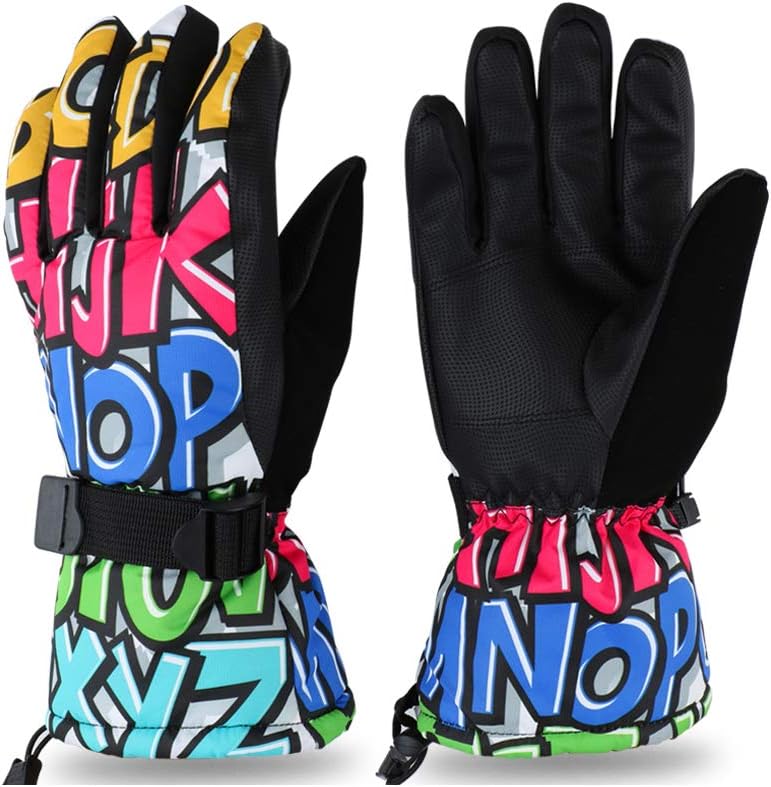 Xueliee Ski Gloves for Men and Womens,Warm Gloves, Waterproof Fabric & Adjustable Cuff, Great to Keep Hands Warm in Cold Weather