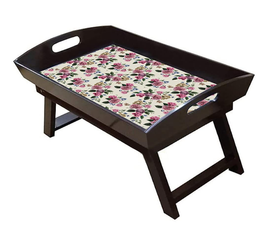 Foldable Bed Table Tray Style Breakfast Foldable Bed Table WFH Foldable Bed Table Wooden