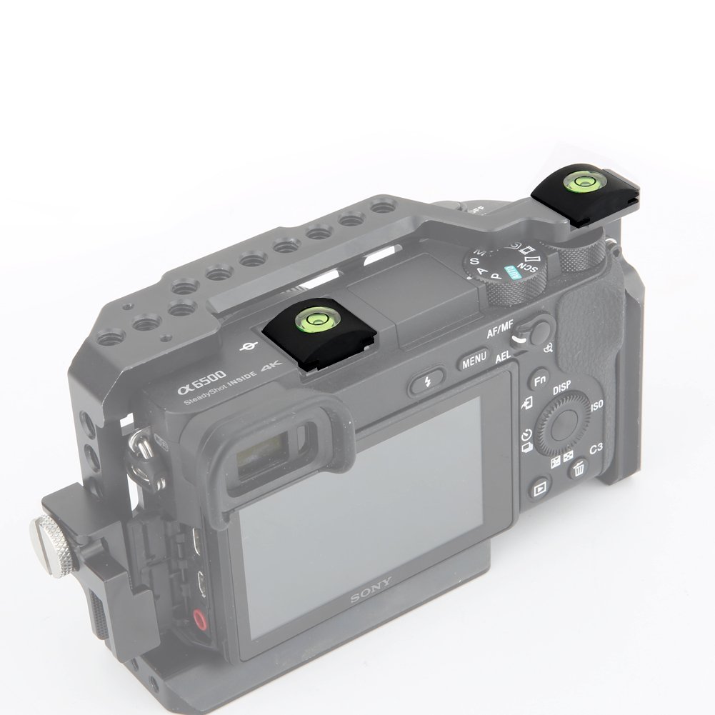 NICEYRIG Camera Hot Shoe Bubble Level Flashlight Hot Shoe Cover for