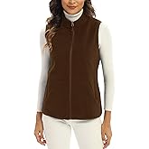 Argstar Women's Fleece Vest, Sleeveless, 6 Pockets, Lightweight, Casual, for Daily Life and Outdoor Activities