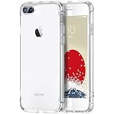 ONES for iPhone 8 Plus/7 Plus Case Clear, Slim Soft TPU Silicone Cover, Military Drop Protective Thin Phone Bumper Case with Shockproof Airbags, Yellowing Resistant, Transparent