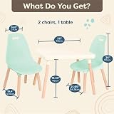B. toys Table & Chair Set for Toddlers - 1 Table & 2 Mint Chairs view 7