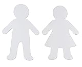 Paper Shapes - 48-Pack Blank Paper Cutouts, Kid