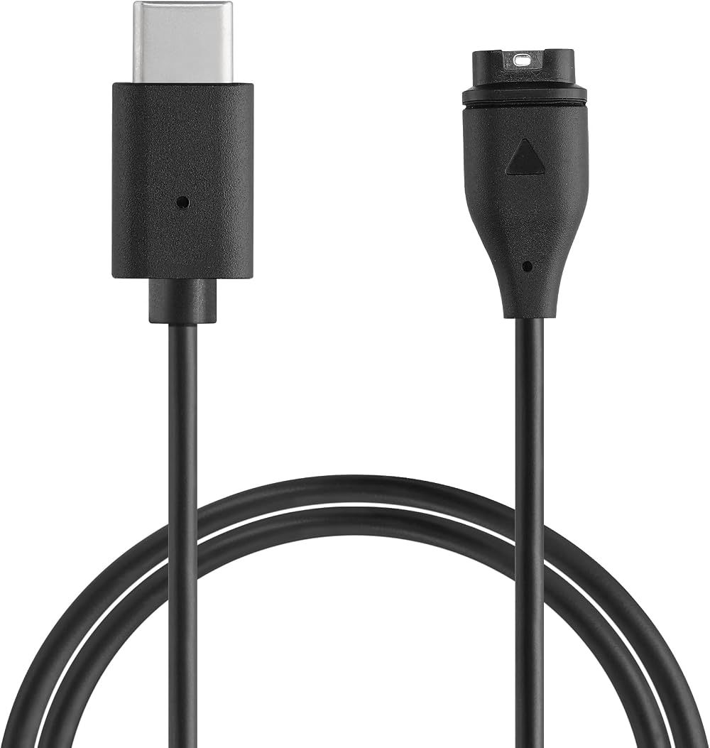 kwmobile USB Charging Cable for Garmin Instinct 2 2X 2S Crossover Tide Black