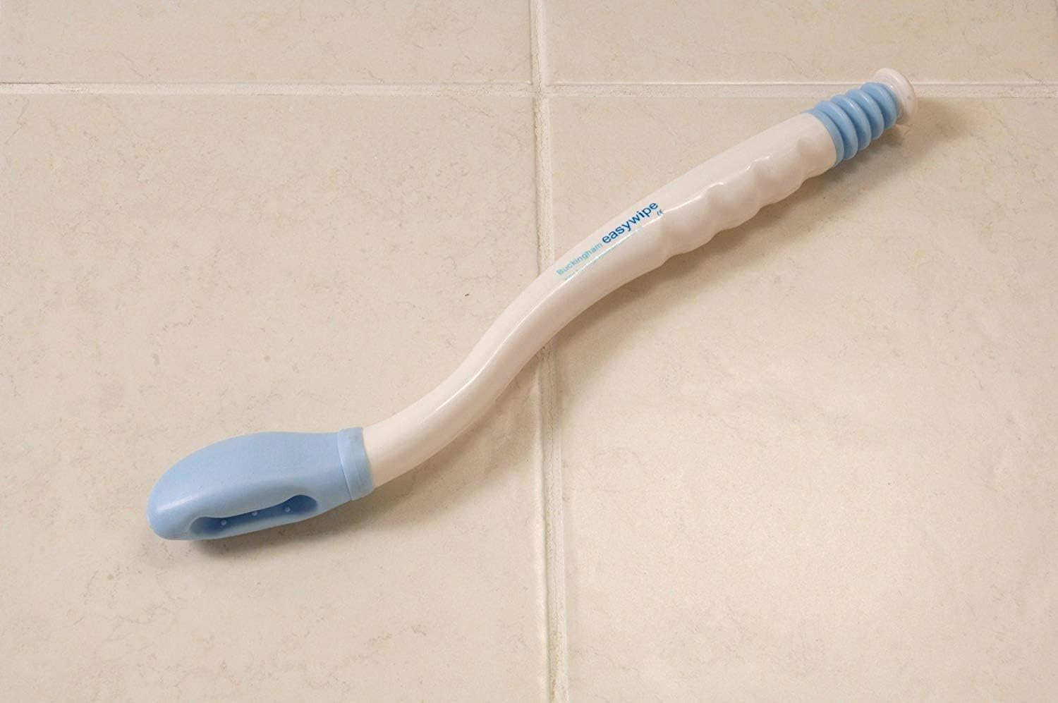 Buckingham Easy Wipe Bottom Wiper From Bayliss Mobility, White With Blue Ends