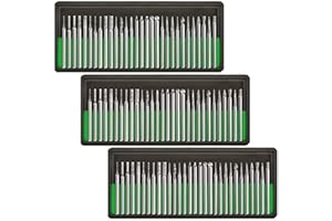 Ryoma Diamond Burr Bits, Carving Burr Bits Drill Kit for Rotary Tool Metal Woodworking Router Grinding Engraving Carving- 3/32"(2.35mm) Shank Pack of 90Pcs/ 3 Sets